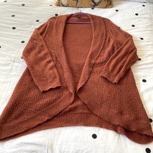 Torrid 3X EUC rust orange knit cardigan